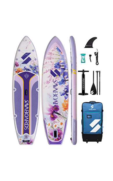 Lavender Harmony 11’ Geniş ve Dengeli Şişme Paddle Board 335x86x15 cm (Tekerlekli Çantalı Set ) - Mor